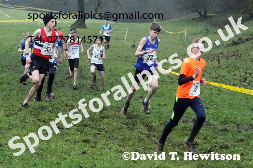 Boys under-15s, NECAA Junior Cross Country Relays, Thornley Farm, Peterlee, Saturday, December 12th. Photo: David T. Hewitson/Sports for All Pics